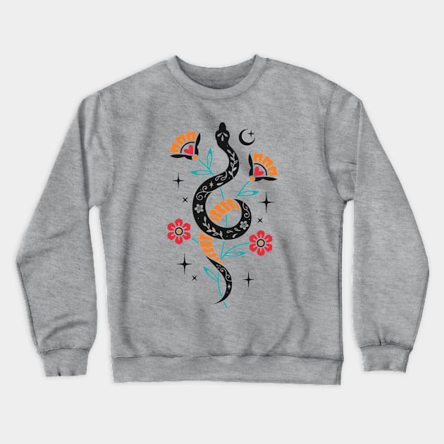 Snake flowers Crewneck Sweatshirt by Inkshit13